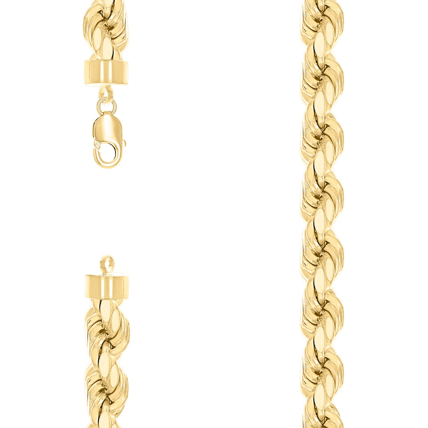 925 Silver Hollow Rope Chain 11mm