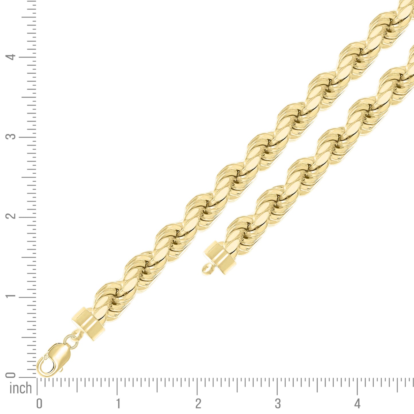 925 Silver Hollow Rope Chain 11mm