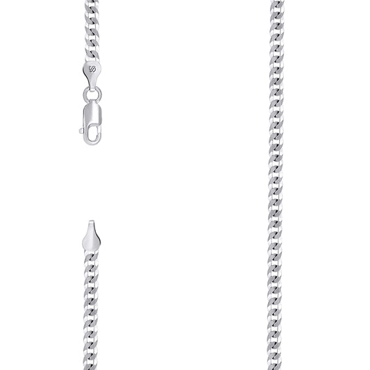 925 Silver Solid Super Flat Cuban Chain 3mm