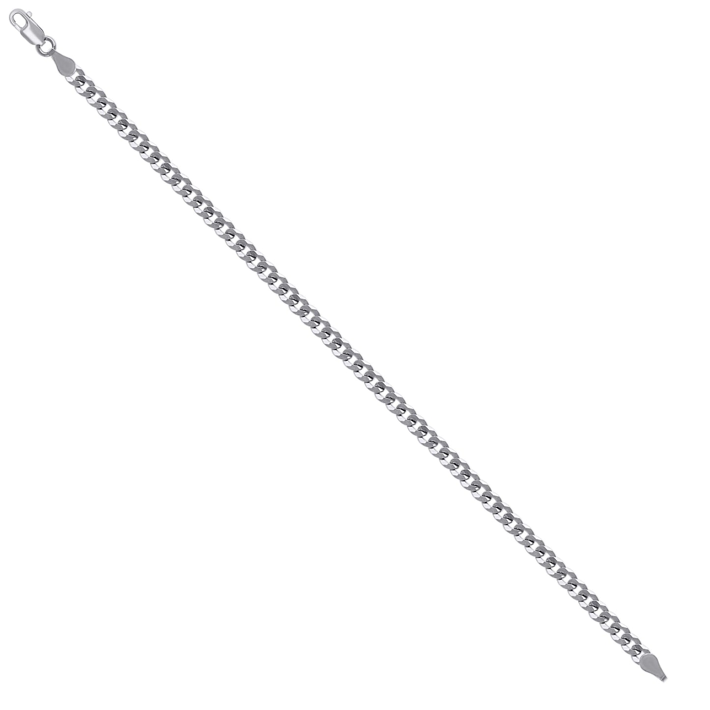 925 Silver Solid Super Flat Cuban Chain 3.7mm