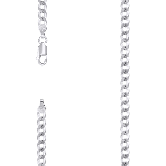 925 Silver Solid Super Flat Cuban Chain 4.7mm