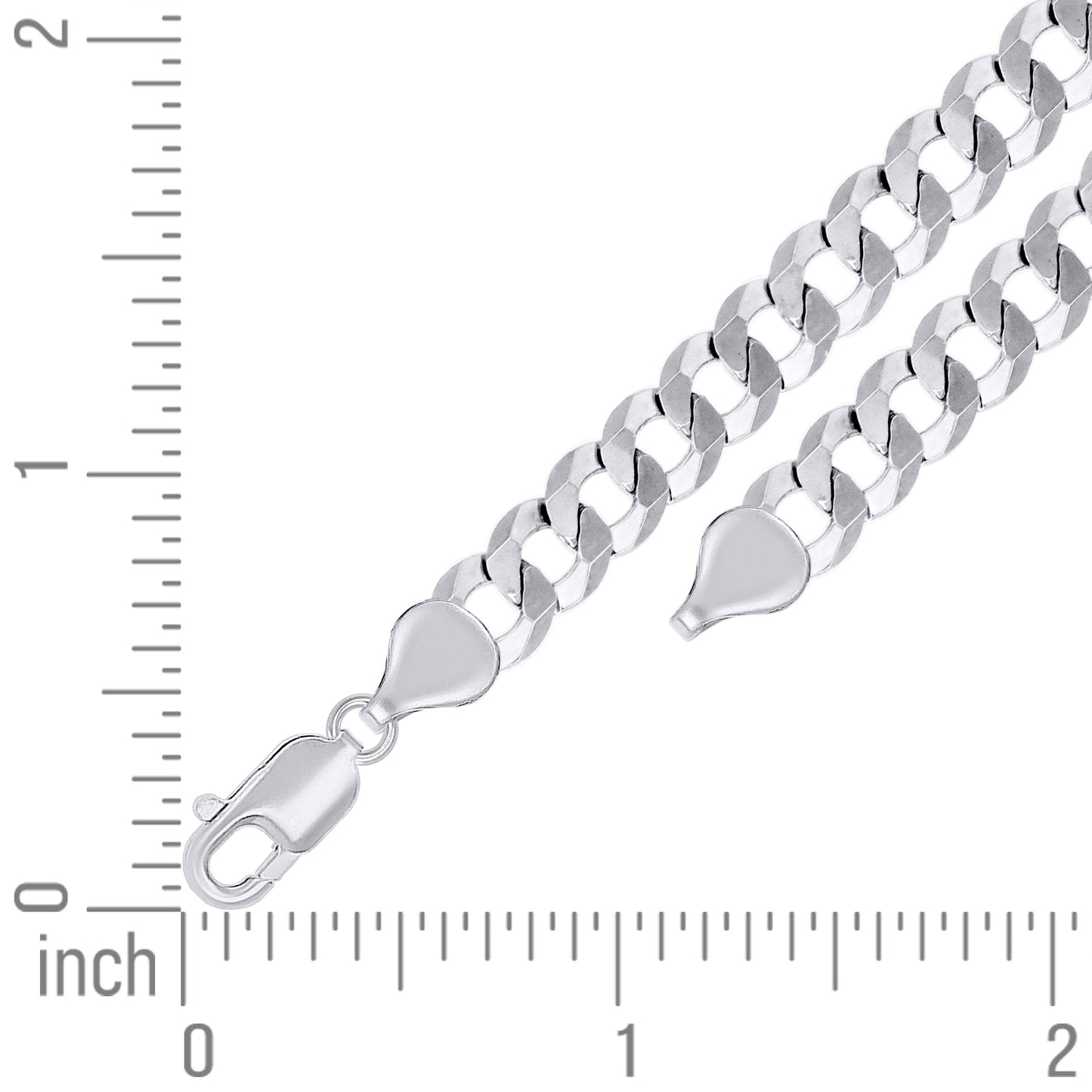 925 Silver Solid Super Flat Cuban Chain 7.2mm