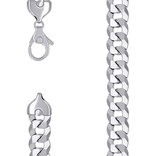 925 Silver Solid Super Flat Cuban Chain 16mm