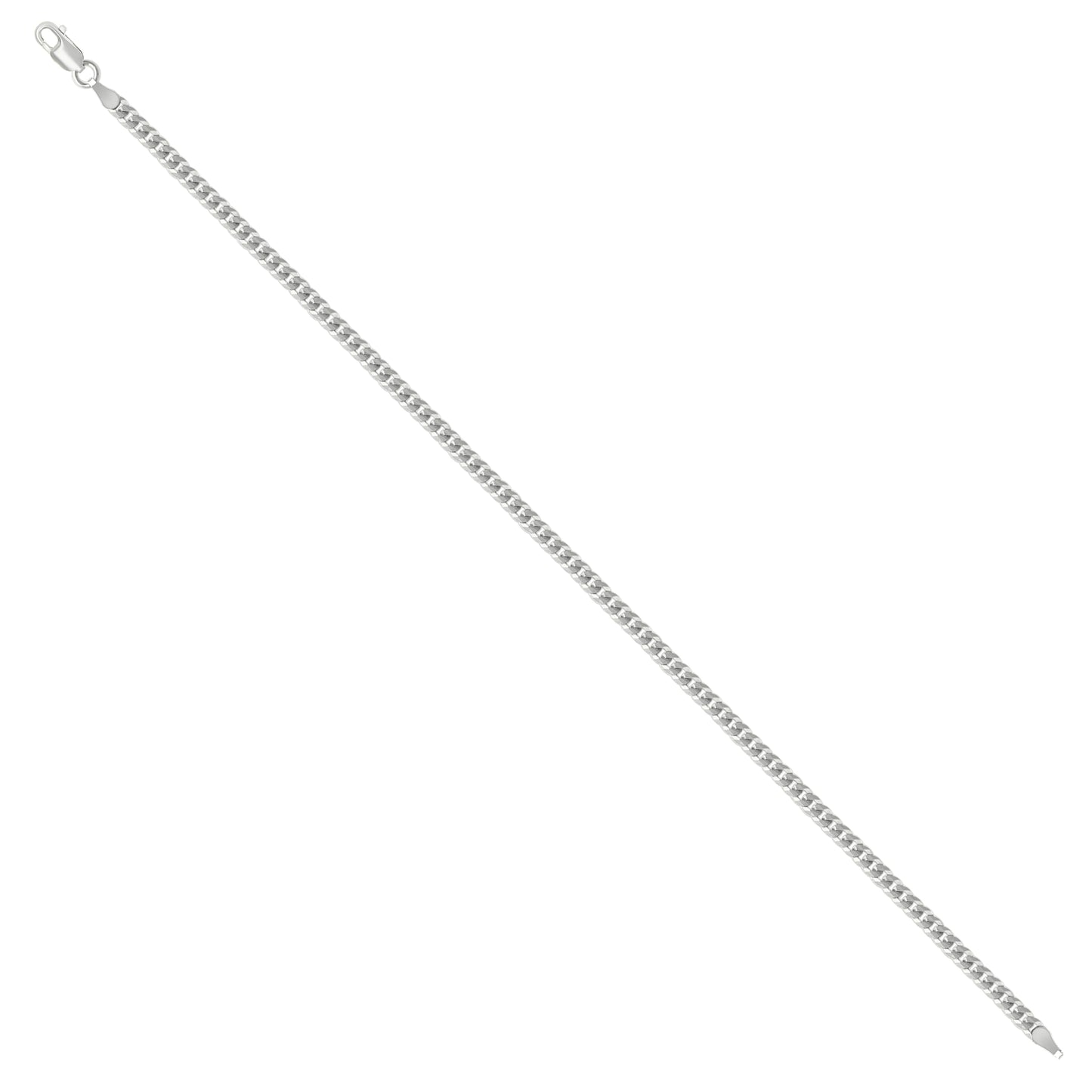925 Silver Solid Super Flat Cuban Chain Silver 3mm