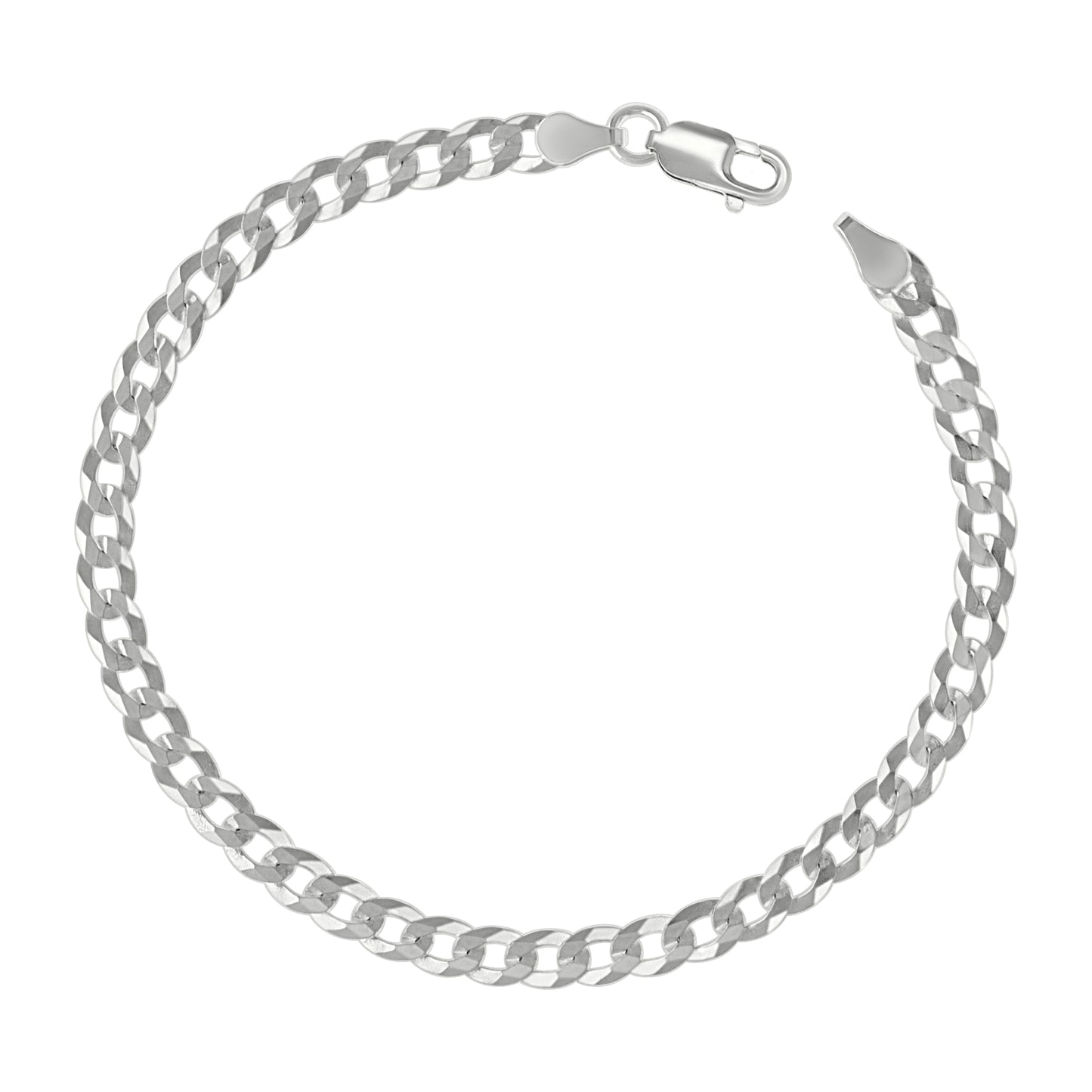 925 Silver Solid Super Flat Cuban Chain Silver 4.7mm