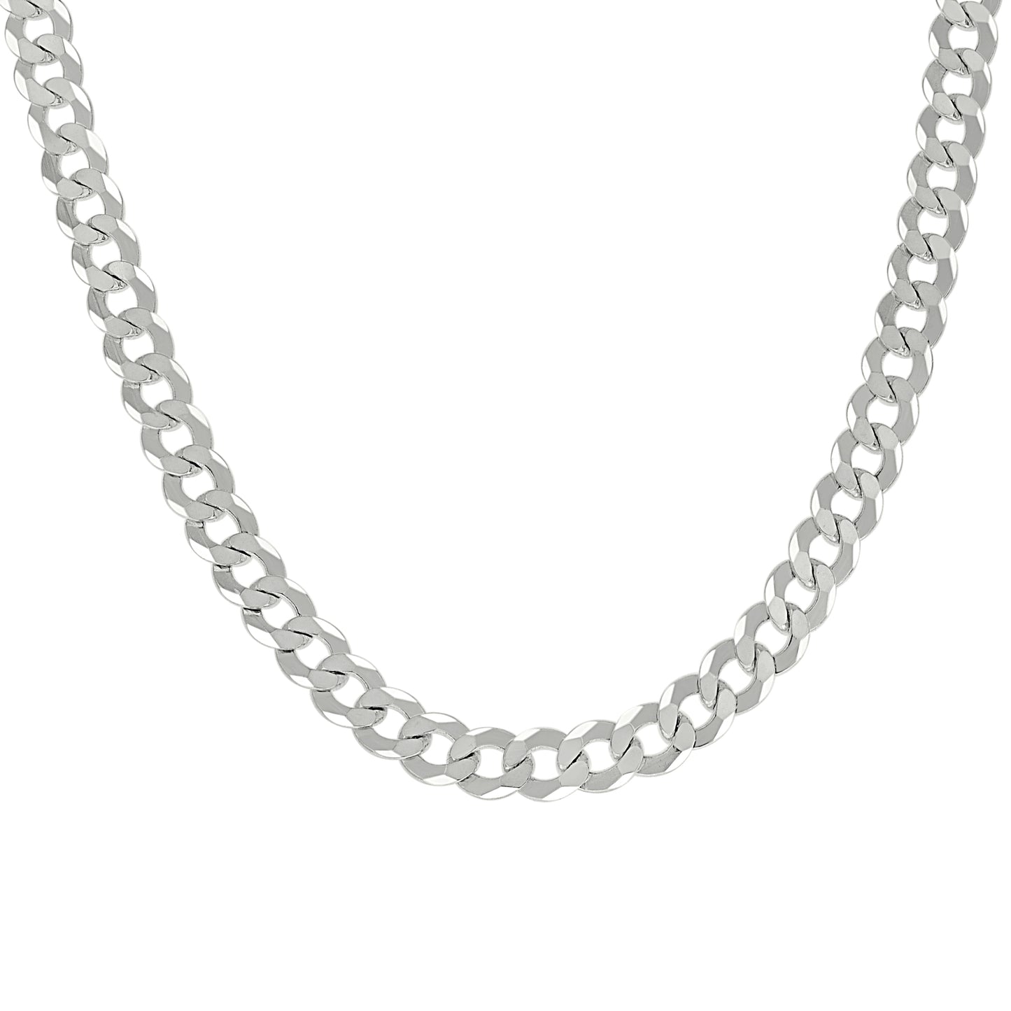 925 Silver Solid Super Flat Cuban Chain Silver 5.2mm