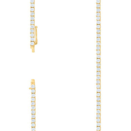 925 Sterling Silver  Moissanite Tennis Chain 3mm