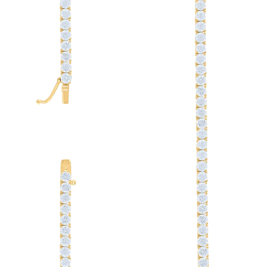 925 Sterling Silver Moissanite Tennis Chain 4mm