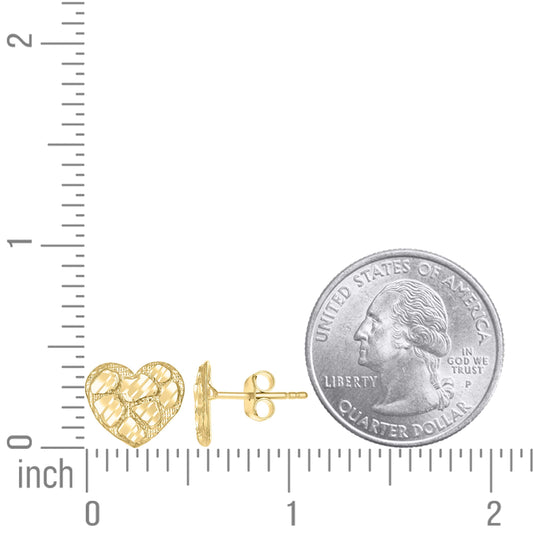10Kt Gold Nugget Earring
