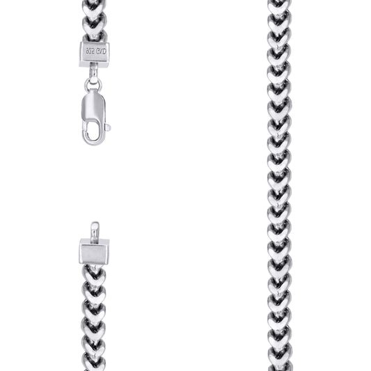 925 Silver Hollow Franco Chain 6.4mm