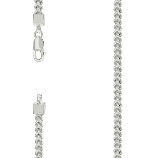 925 Silver Hollow Franco Chain Silver 3.5mm