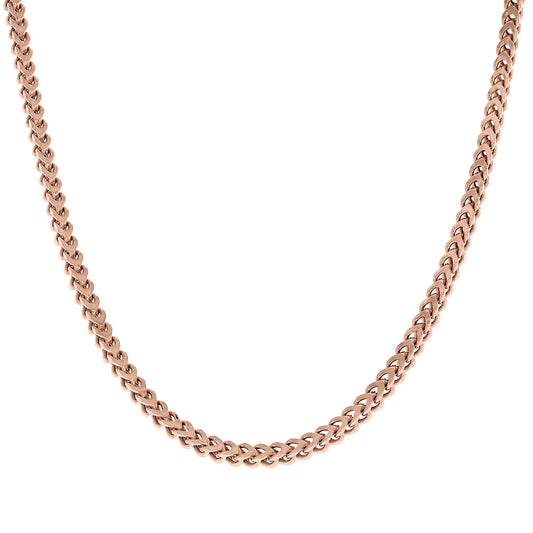 925 Silver Hollow Franco Chain Rose 2.7mm