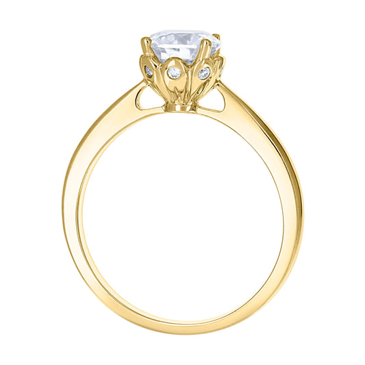 14Kt Gold Moissanite Ring S7