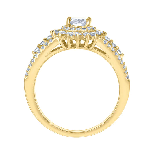 14Kt Gold Moissanite Ring S7