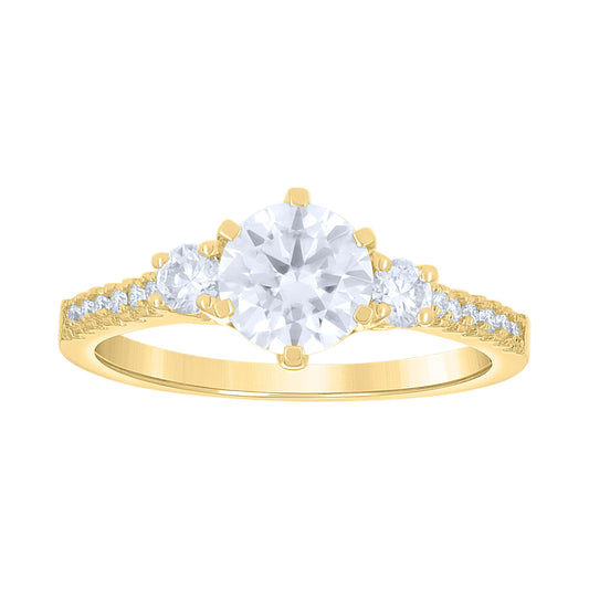 14Kt Gold Moissanite Ring S7