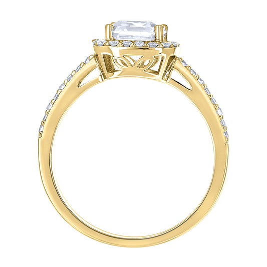 14Kt Gold Moissanite Ring S7