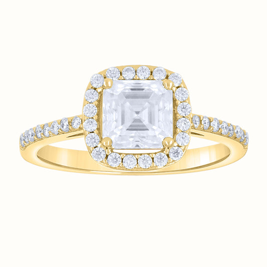 14Kt Gold Moissanite Ring S7