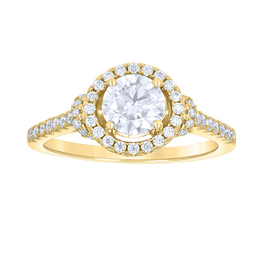 14Kt Gold Moissanite Ring S7