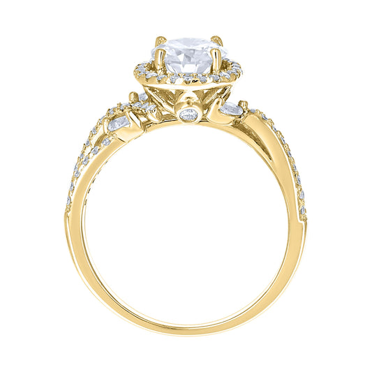 14Kt Gold Moissanite Ring S7