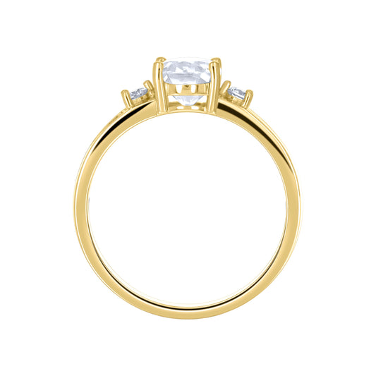 14Kt Gold Moissanite Ring S7