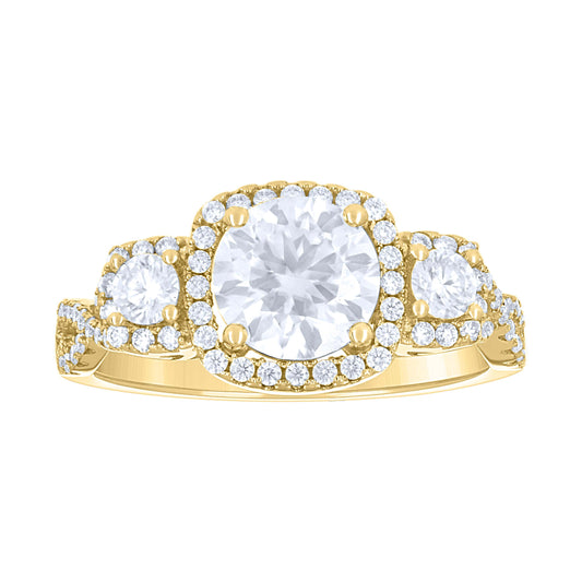 14Kt Gold Moissanite Ring S7