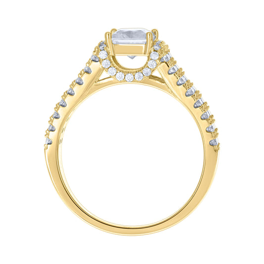 14Kt Gold Moissanite Ring S7
