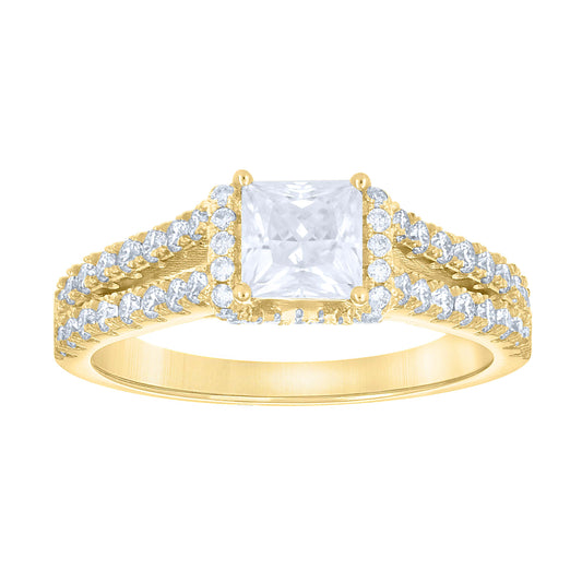 14Kt Gold Moissanite Ring S7
