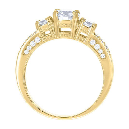 14Kt Gold Moissanite Ring S7