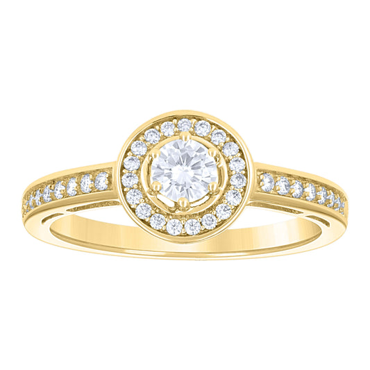 14Kt Gold Moissanite Ring S7