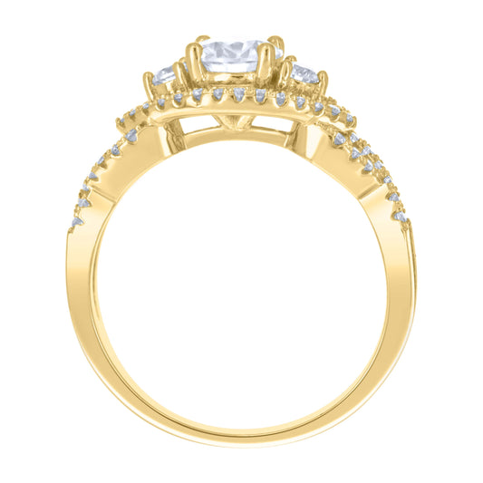 14Kt Gold Moissanite Ring S7