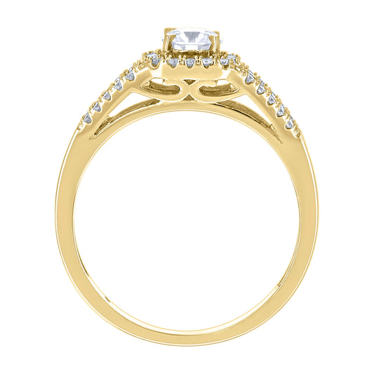 14Kt Gold Moissanite Ring S7