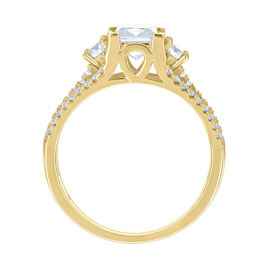 14Kt Gold Moissanite Ring S7