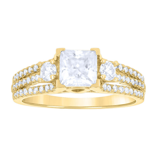 14Kt Gold Moissanite Ring S7