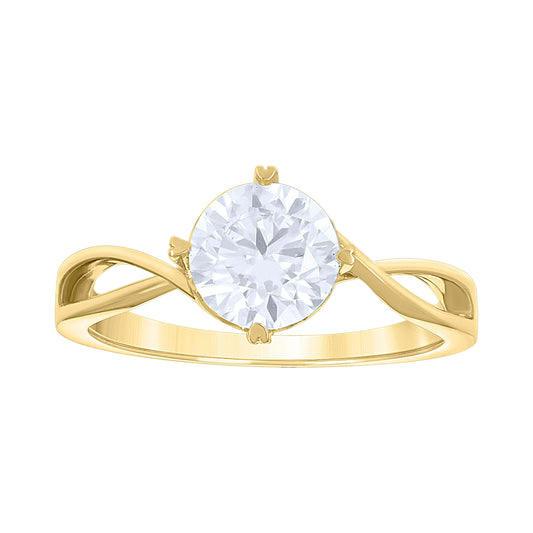 14Kt Gold Moissanite Ring S7