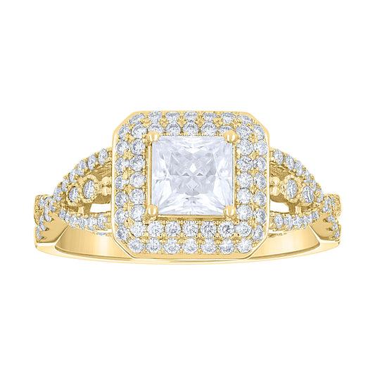 14Kt Gold Moissanite Ring S7