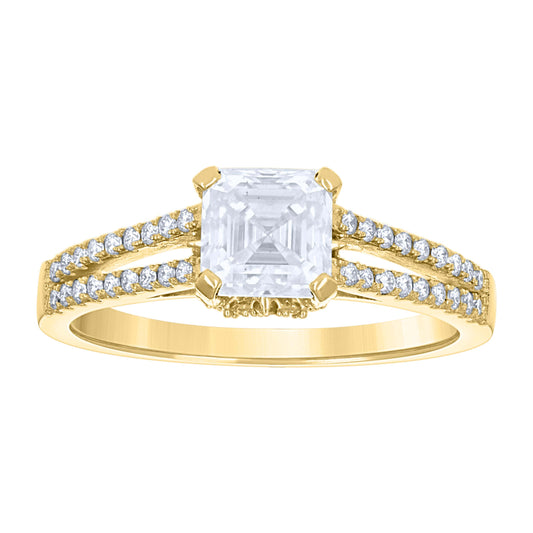 14Kt Gold Moissanite Ring S7