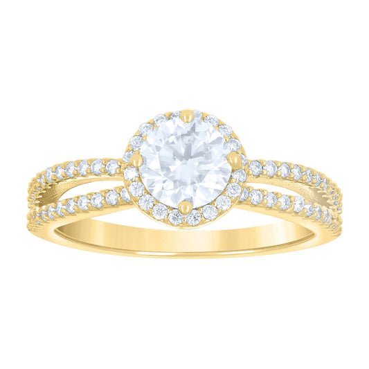 14Kt Gold Moissanite Ring S7