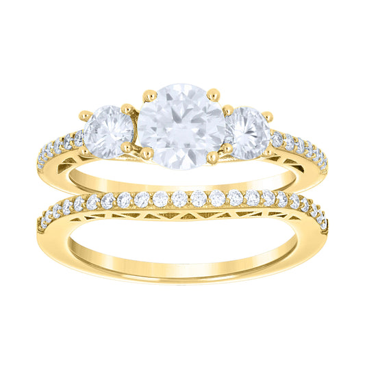 14Kt Gold Moissanite Ring S7