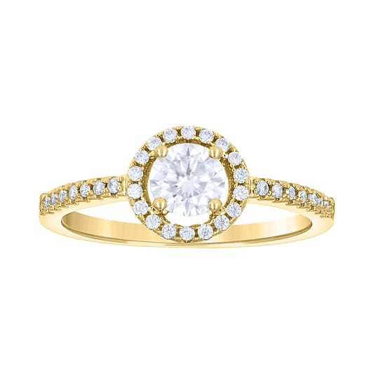 14Kt Gold Moissanite Ring S7