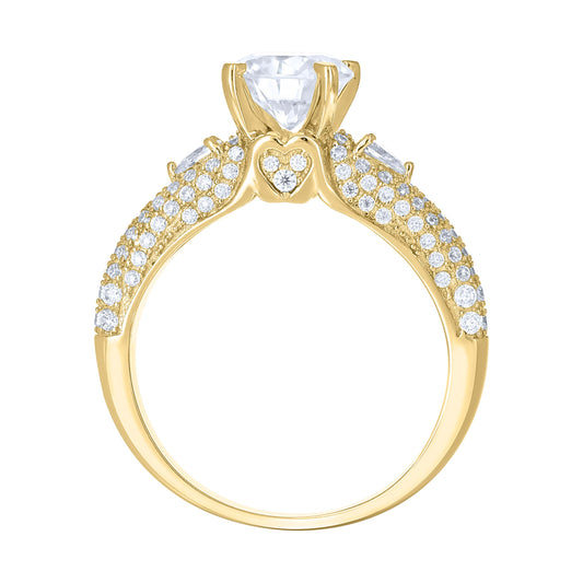 14Kt Gold Moissanite Ring S7