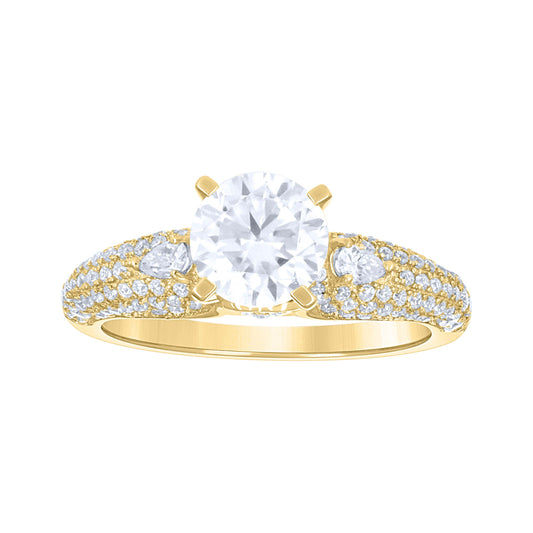 14Kt Gold Moissanite Ring S7