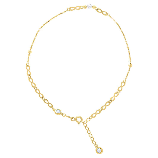 14Kt Gold Anklet 10" (9"+1")