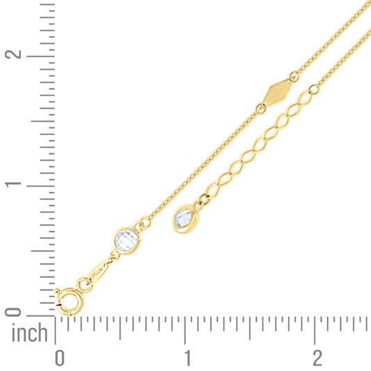 14Kt Gold Anklet 10" (9"+1")