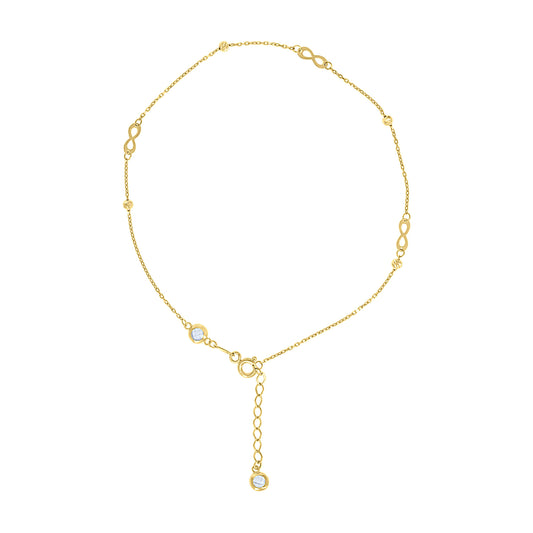 14Kt Gold Anklet 10" (9"+1")