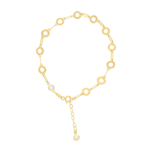 14Kt Gold Bracelet 8" (7"+1")