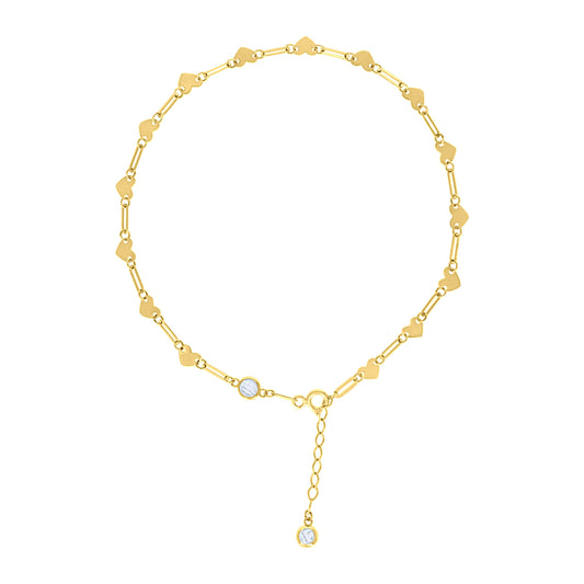 14Kt Gold Anklet 10" (9"+1")