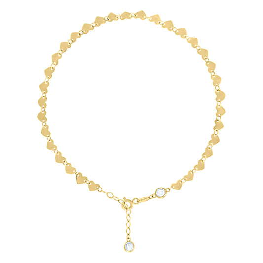 14Kt Gold Anklet 10" (9"+1")