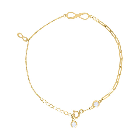 10Kt Gold Bracelet 8" (7"+1")