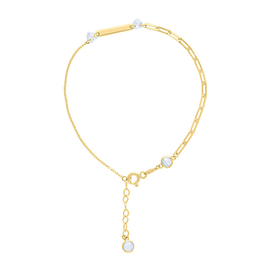 10Kt Gold Bracelet 8" (7"+1")