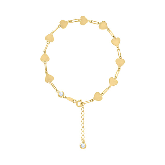 10Kt Gold Bracelet 8" (7"+1")